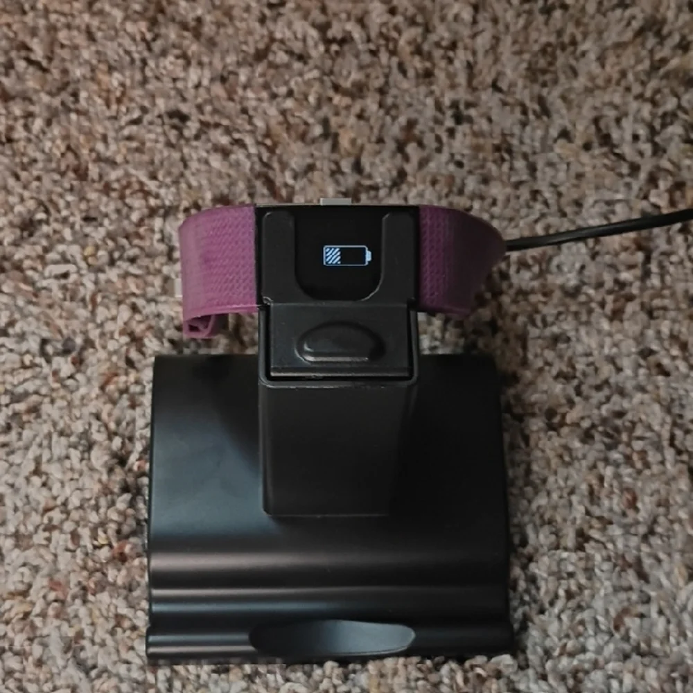 Fitbit Purple Silicone Fitness Tracker with Digital Display